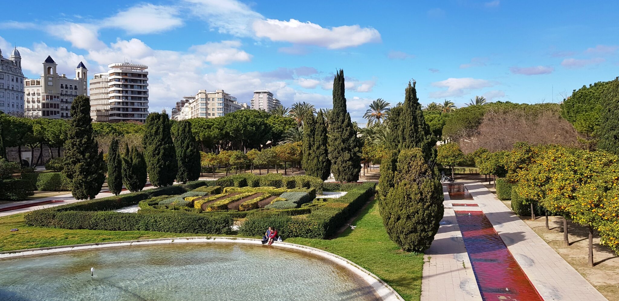 Parcul Turia, grădinile din albia râului