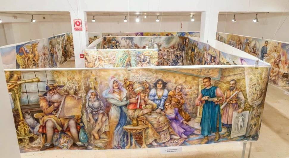 Expoziție gratuită cu cea mai mare pictură în acuarelă din lume, în Valencia