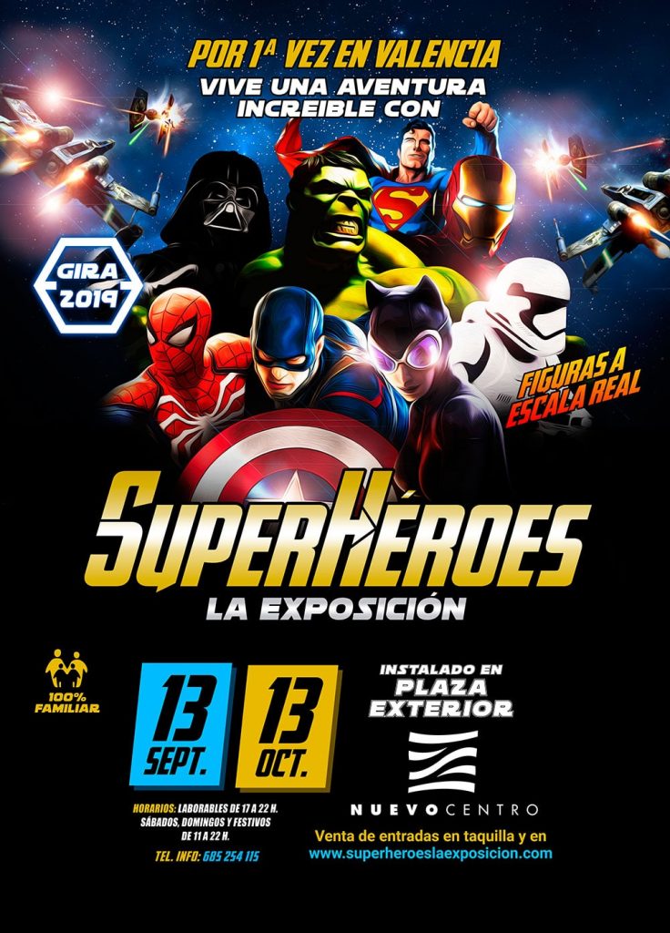 Expoziția de supereroi în mărime naturală vine în Valencia!
