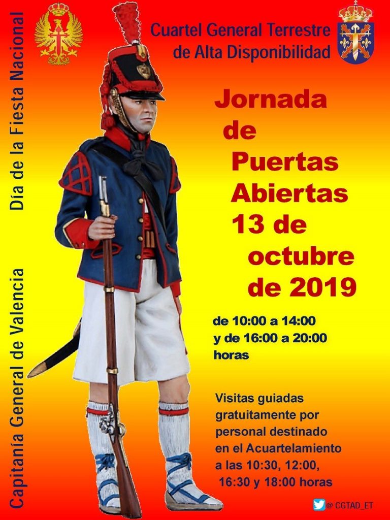 13 octombrie - Ziua Porților Deschise la Căpitănia Generală din Valencia