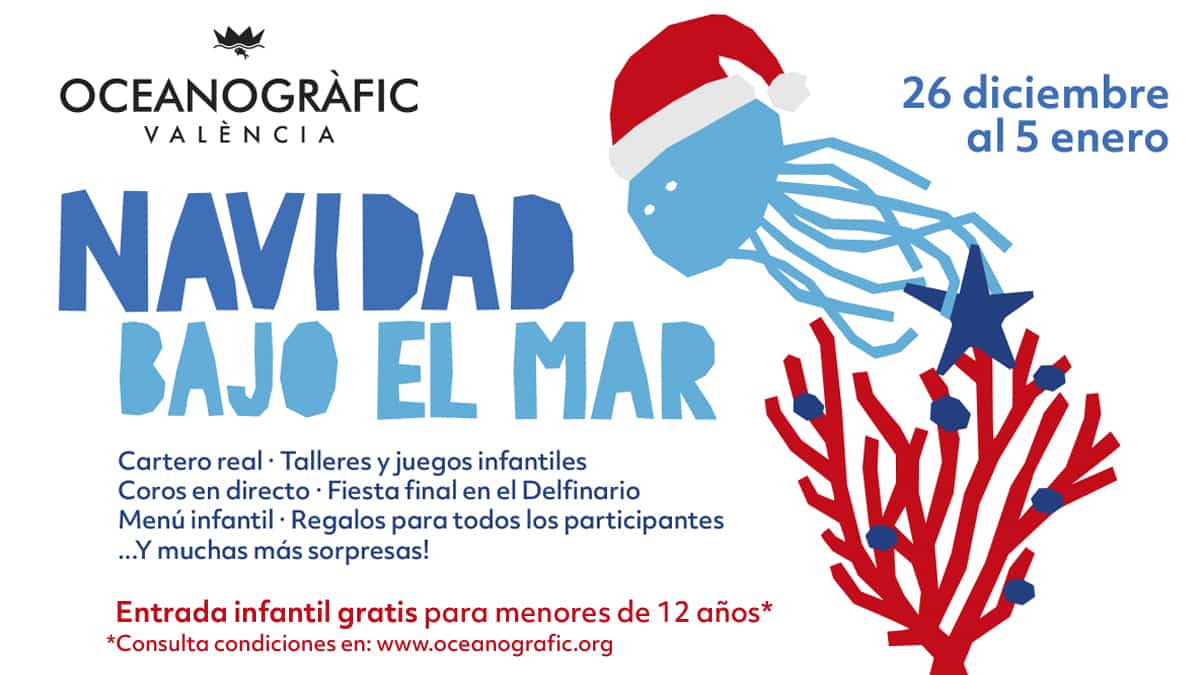 Oceanograf Valencia are program, oferte speciale și gratuite de Crăciun 2020